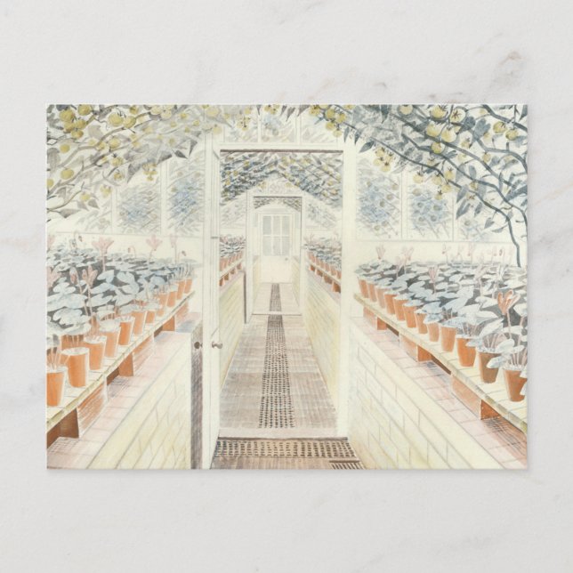 Eric Ravilious The Greenhouse Cyclamen Tomatoes Postcard (Front)