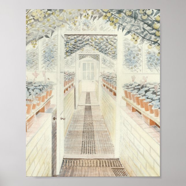 Eric Ravilious The Greenhouse Cyclamen Tomatoes Poster (Front)