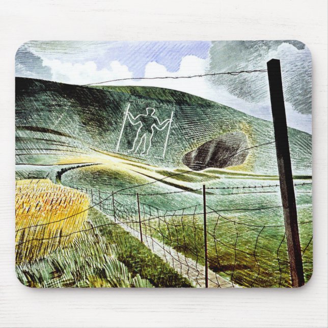 Eric Ravilious - The Wilmington Giant,  Mouse Pad (Front)
