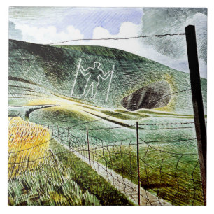Eric Ravilious - The Wilmington Giant, Tile