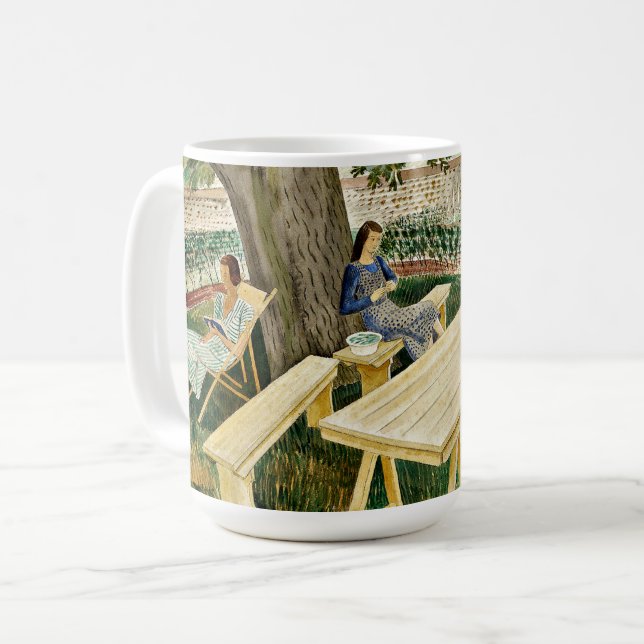 Eric Ravilious - Two Women in a Garden, Coffee Mug (Front Left)