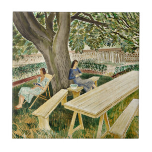 Eric Ravilious, Two Women in a Garden, Tile