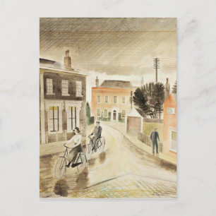 Eric Ravilious - Village Street, fine art  Postcard