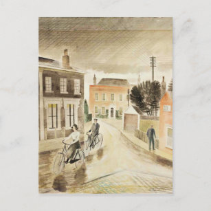 Eric Ravilious - Village Street, fine art  Postcard