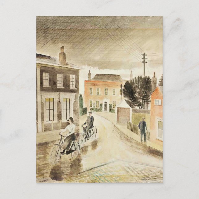 Eric Ravilious - Village Street, fine art  Postcard (Front)