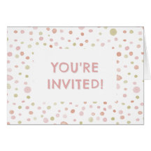 Erica Confetti Watercolor Dots Birthday Invite