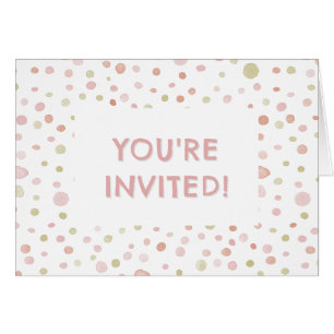 Erica Confetti Watercolor Dots Birthday Invite