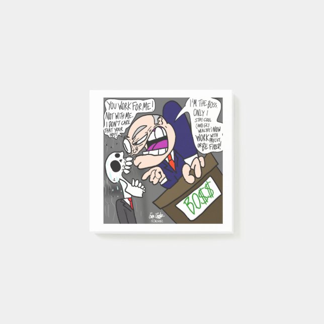 Erica Crooks Comics: It's HOT ! GET BACK TO WORK ! Post-it Notes (Front)