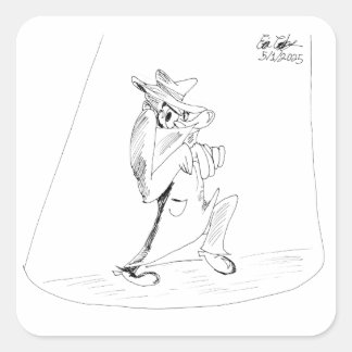 Erica Crooks Comics - sneaky villain man Square Sticker