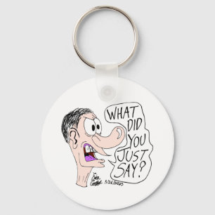 Erica Crooks Comics - What did you just say ? Keychain