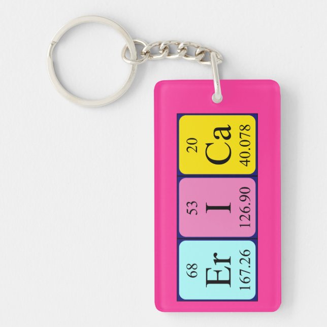 Erica periodic table name keyring (Front)