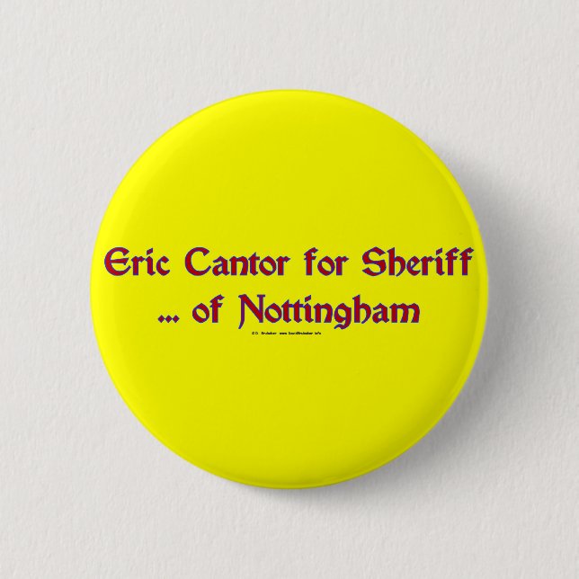 EricCantorSheriff 2 Inch Round Button (Front)