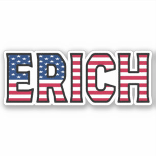 Erich Prénom USA Sticker Stickerset