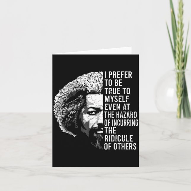 Erick Dougl Quote Flying Bisonrel Black History Card (Front)