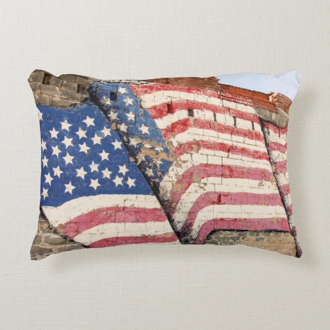 Erick, Oklahoma, USA. Route 66 Decorative Pillow (Front)