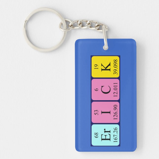 Erick periodic table name keyring (Front)