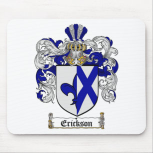 ERICKSON FAMILY CREST -  ERICKSON COAT OF ARMS MOUSE PAD