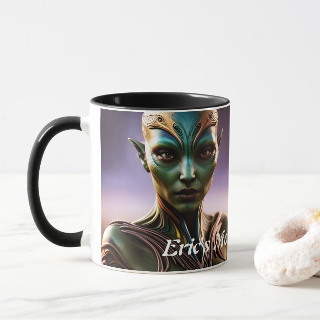 Eric's Morning Caffeine Personalized Customizable Mug (With Donut)