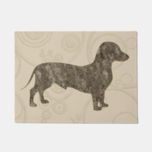 Eridox tan old style dachshund door mat
