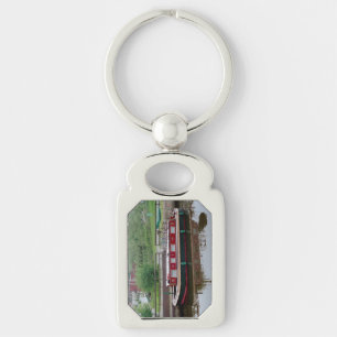 Erie Canal Boat metal key chain