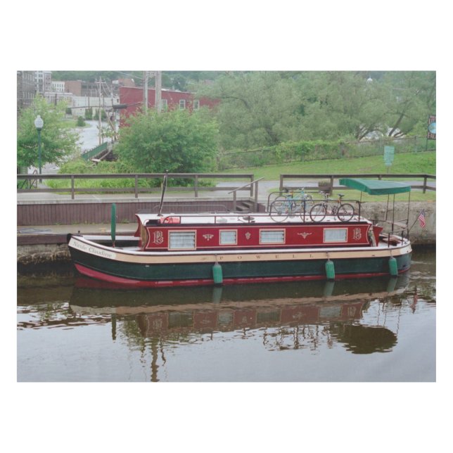 Erie Canal boat table cloth (Front (Horizontal))