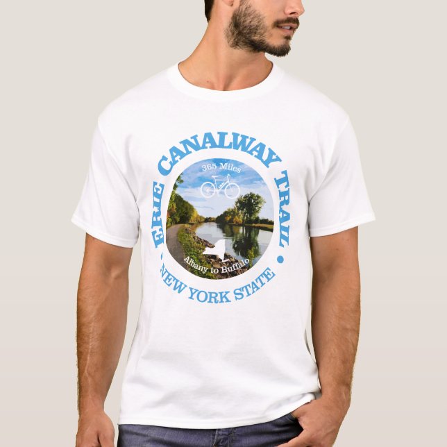 Erie Canalway Trail (cycling c) T-Shirt (Front)