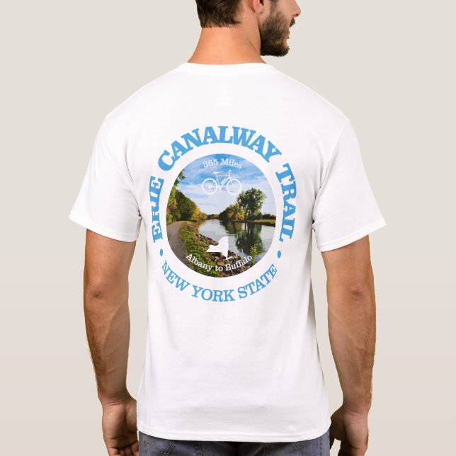 Erie Canalway Trail (cycling c) T-Shirt (Back)