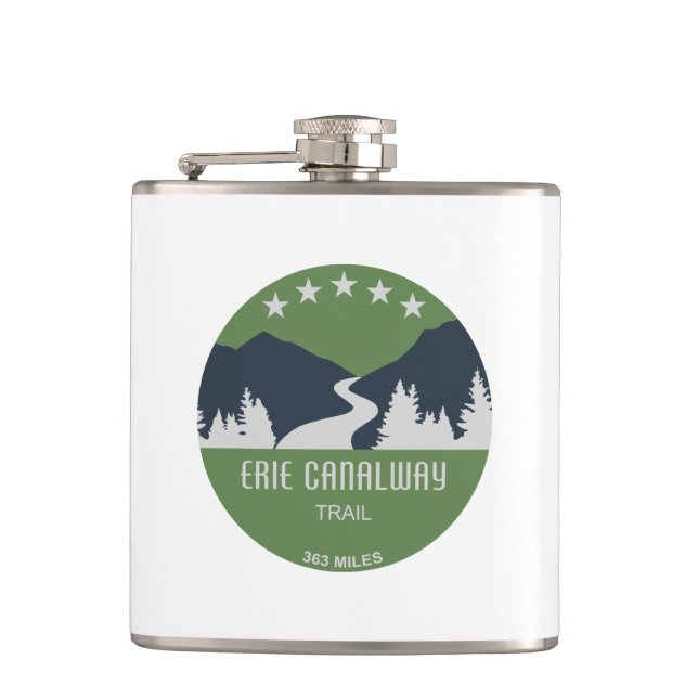 Erie Canalway Trail Hip Flask (Front)