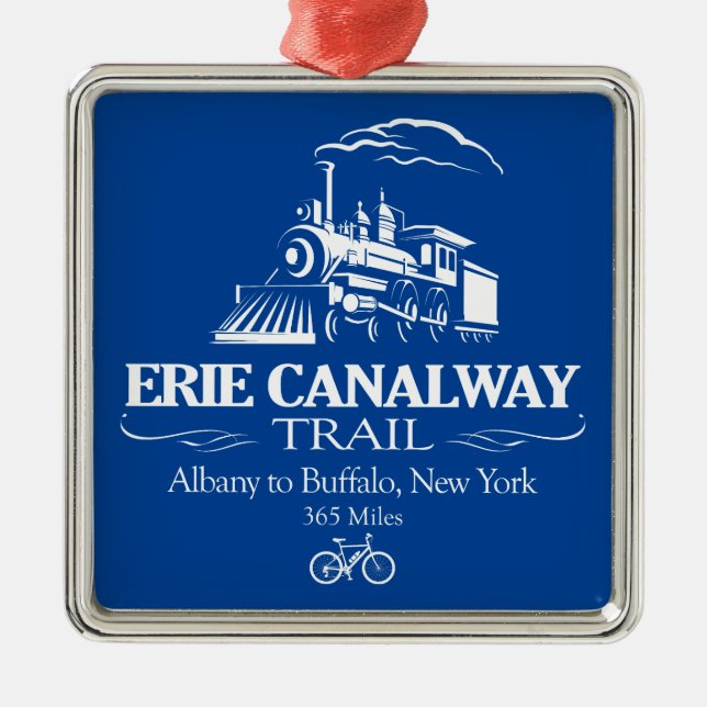 Erie Canalway Trail (RT) Metal Ornament (Front)