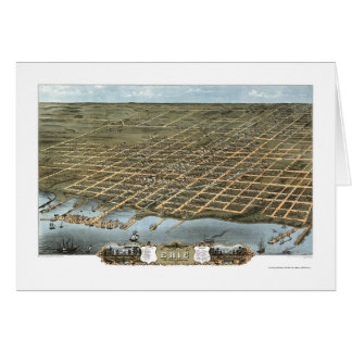 Erie, carte panoramique de PA - 1870