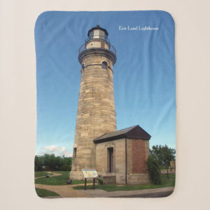 Erie Land Lighthouse Sherpa Blanket