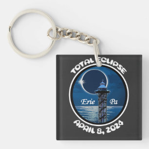 Erie Pennsylvania Total Solar Eclipse April 2024 Keychain