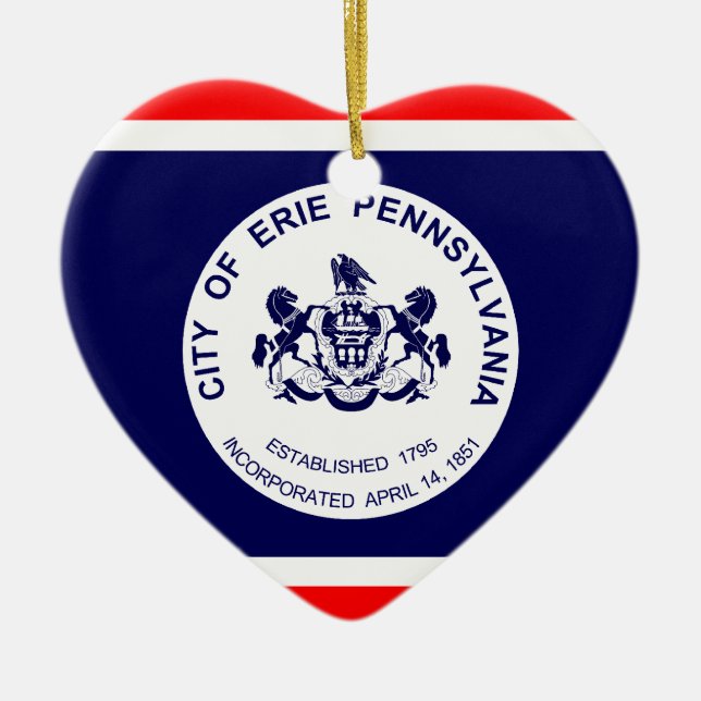 Erie, Pennsylvania, United States Ceramic Ornament (Front)
