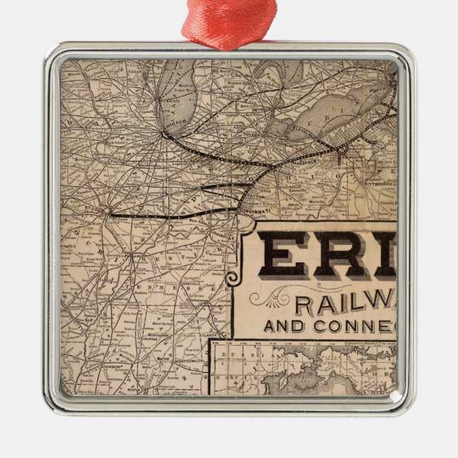 Erie Railway and connections Metal Ornament (Front)