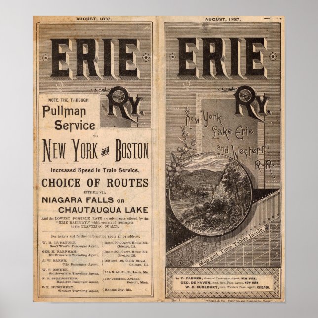 Erie Railway Poster (Front)