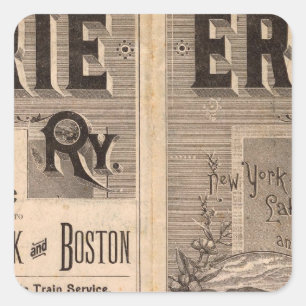 Erie Railway Square Sticker