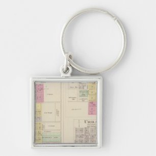 Erie, Thayer, Urbana, Kansas Keychain