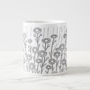 Erigeron annuus - Annual Fleabane - Native Plants Large Coffee Mug