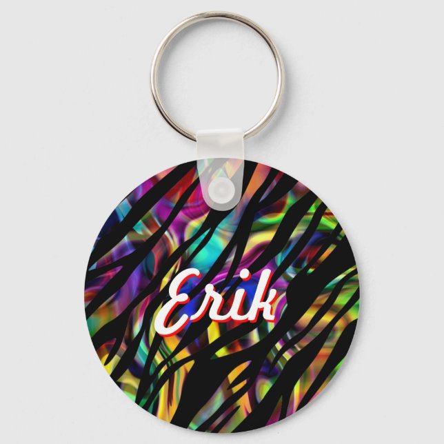 Erik Personalized Colourful Keychain (Front)