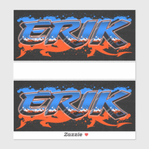Erik Prénom Nom Graffiti Autocollants