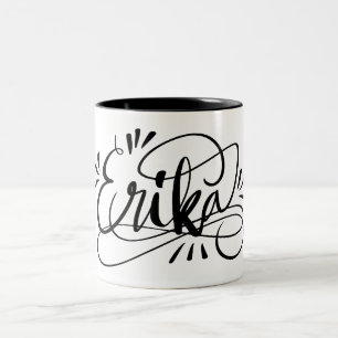 Erika - Personalized hand lettered mug with name
