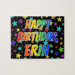 "ERIN" First Name, Fun "HAPPY BIRTHDAY" Jigsaw Puzzle