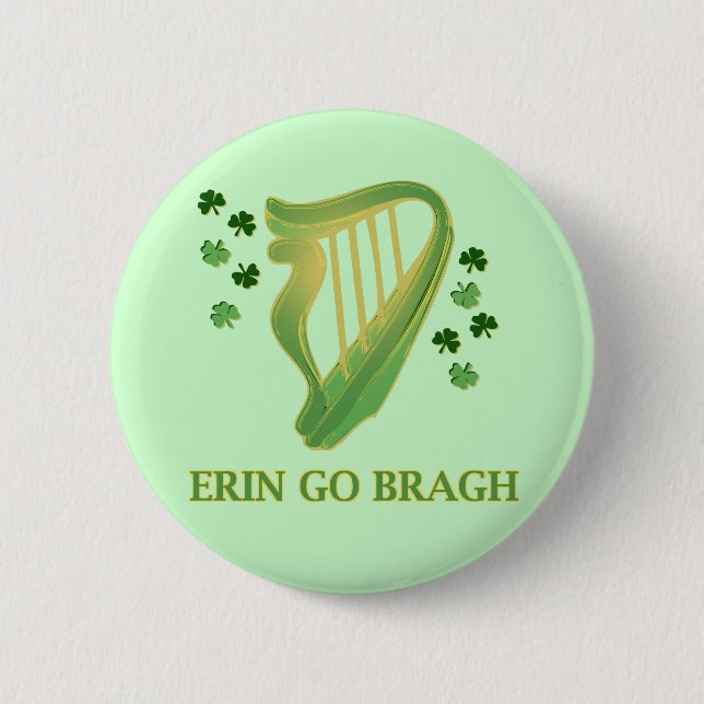 Erin Go Bragh 2 Inch Round Button (Front)