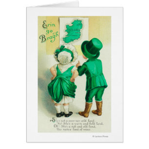 Erin Go Bragh Couple Looking at Ireland Map