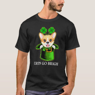 Erin Go Bragh Dog Corgi St Patricks Day T-Shirt
