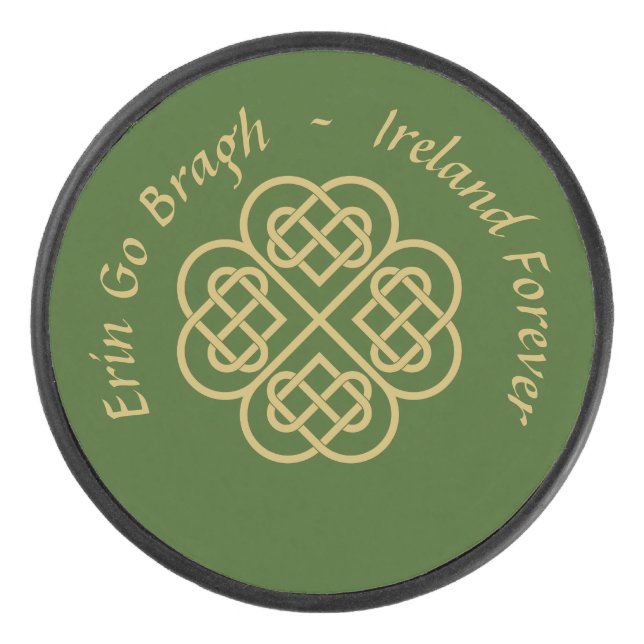 Erin Go Bragh Gold Celtic Shamrock (Devant)
