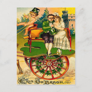 Erin Go Bragh - Irish Couple St. Patrick's Day Postcard