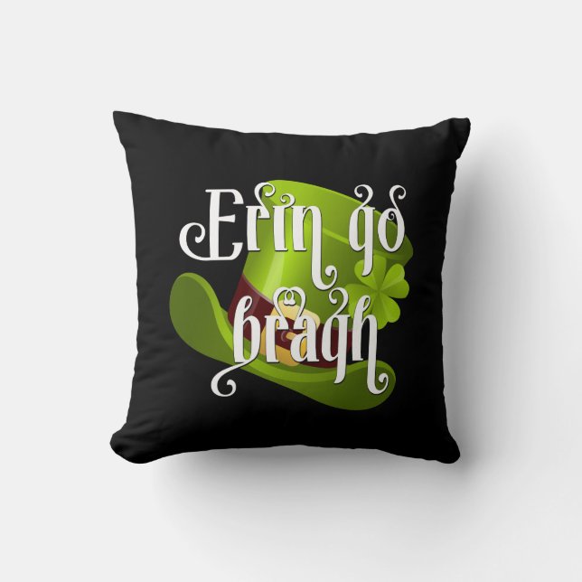 Erin go Bragh Irish Pride Throw Pillow (Front)