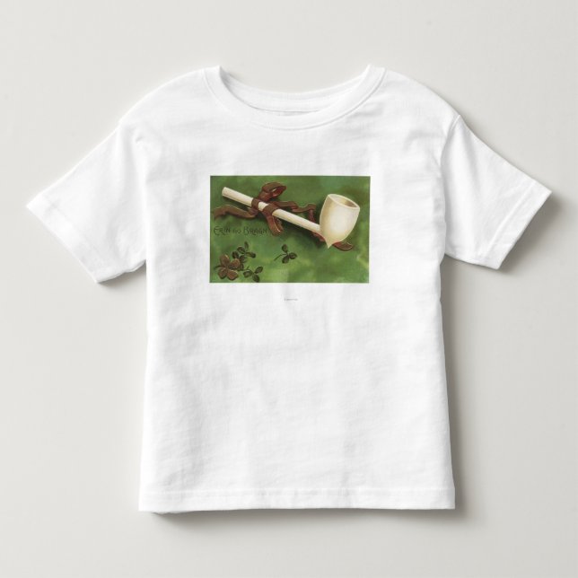 Erin Go Bragh, Ivory Pipe Toddler T-shirt (Front)