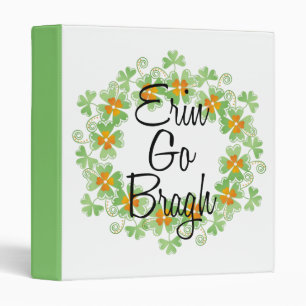 Erin Go Bragh Shamrock Binder